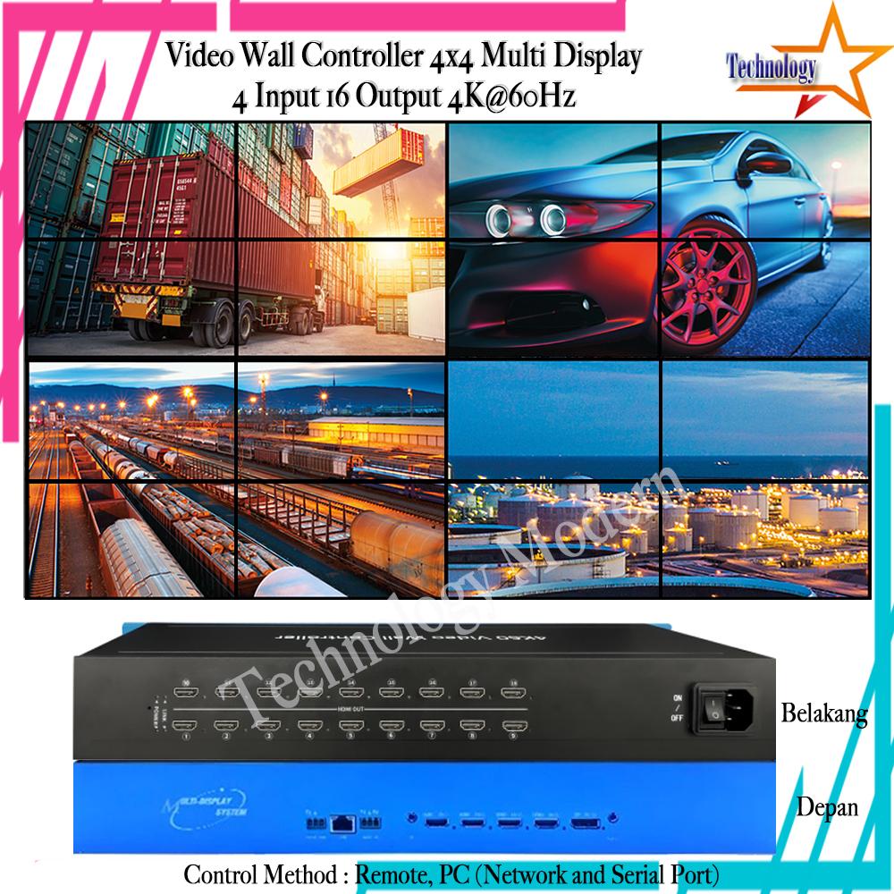 4K HDMI Video Wall Controller 4x4 Multiview 4 Input 16 Output with LAN