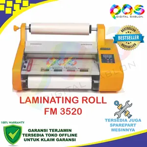 Mesin Laminating Roll FM 3520 4 Lampu // Laminator Roll 2 Sisi 4 Lampu