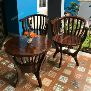 Set Kursi Mangkok Kursi Teras Tamu Kayu Jati