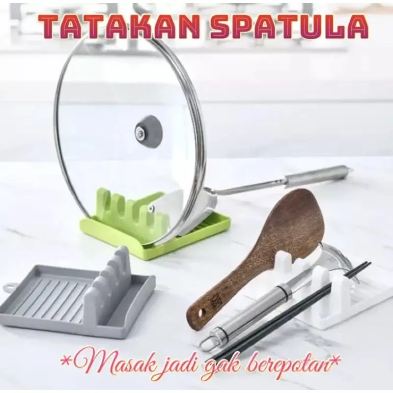 TATAKAN TUTUP PANCI TATAKAN ALAT MASAK HOLDER SPATULA