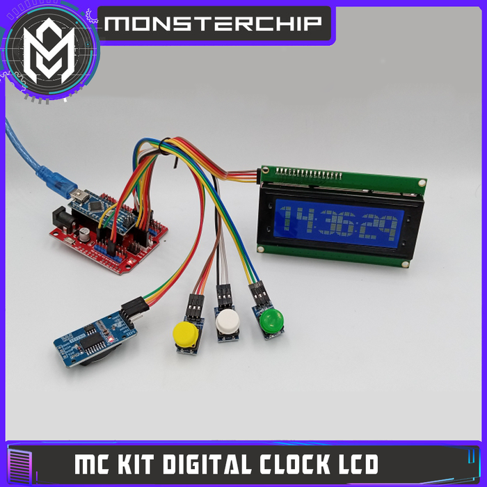 Jual MC KIT DIGITAL CLOCK RTC DS3231 & LCD I2C DIY JAM DIGITAL ARDUINO ...