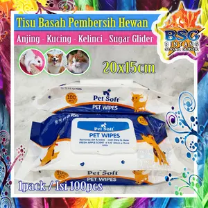 Tisu Basah Pembersih Sugar Glider Kucing Anjing Landak - Tissue Hewan