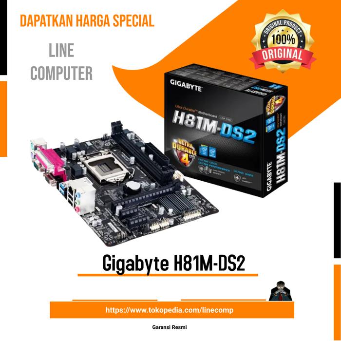 Gambar Motherboard Gigabyte GA H81M-DS2 (LGA1150, H81, DDR3, USB3.0, SATA3) dari Line Computer Kota Administrasi Jakarta Pusat Tokopedia