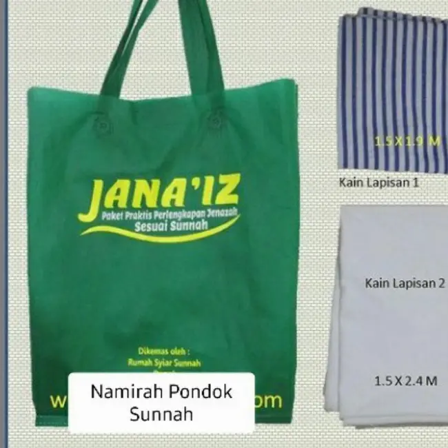 paket kain kafan lengkap, janaiz lengkap (ikhwan/laki-laki)