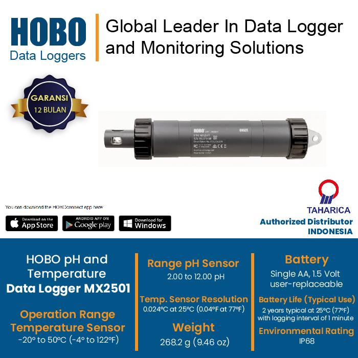 Gambar Data Logger Suhu dan PH air, pH and Temperature HOBO MX2501 dari Raya Stock Kota Administrasi Jakarta Timur Tokopedia