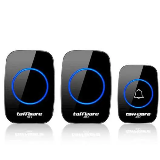 Taffware A10-2 Bel Pintu Wireless Remote Doorbell LED 38 Tunes 2 PCS