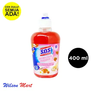 SOS ANTI BACTERIAL HAND WASH STRAWBERRY FLORAL 400 ML PUMP