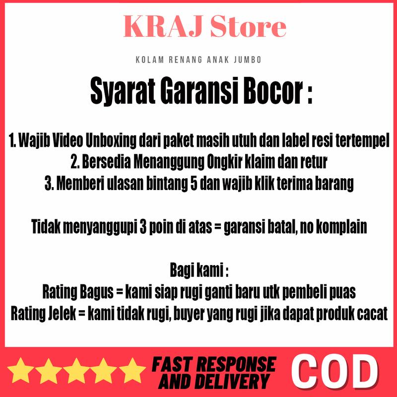 Kolam Renang Karet Anak/Bayi Murah Jumbo Besar 122cm Free Pompa 4