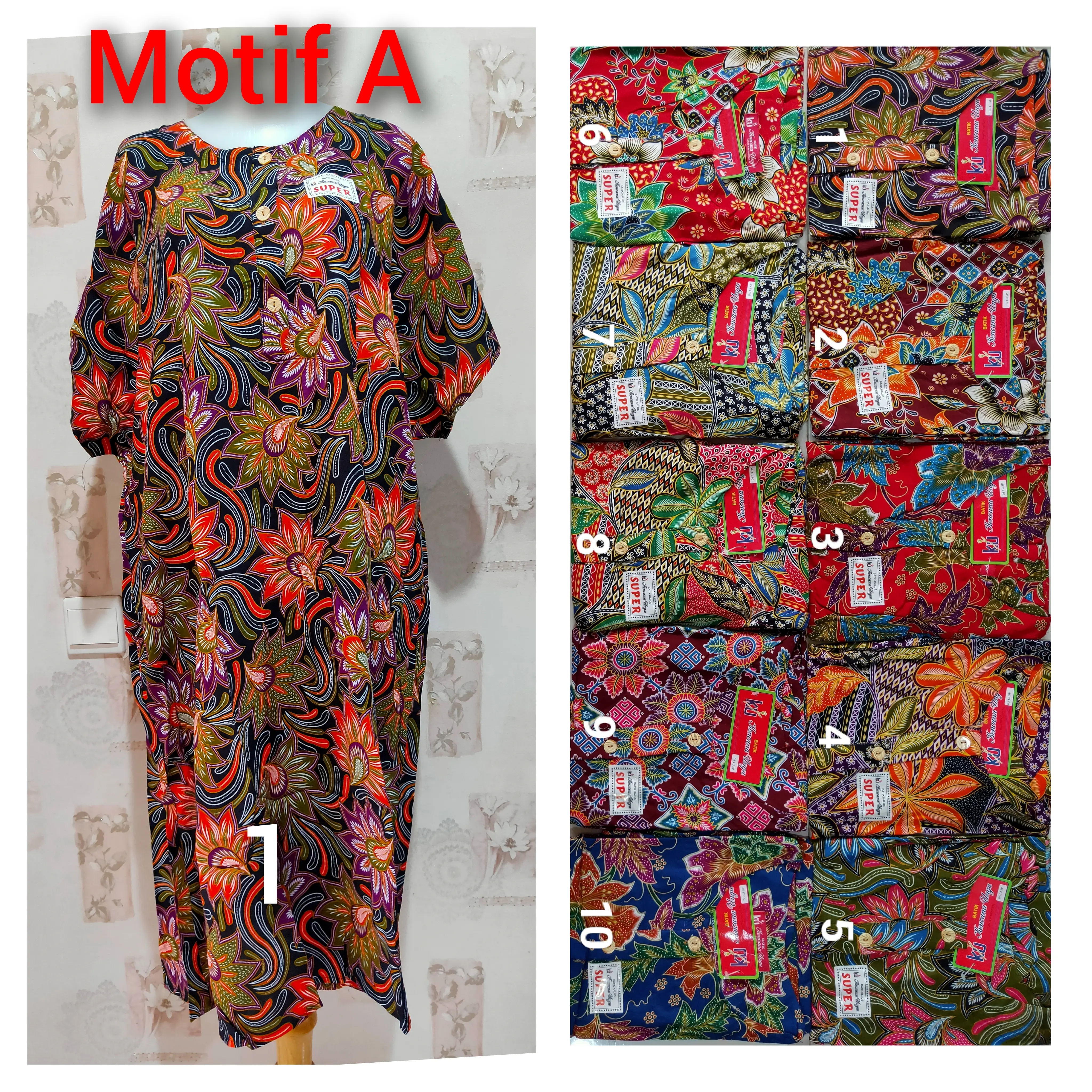 Daster L3 Kencana Ungu Label merah