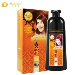 MOKERU Shampoo Dye Hair Sampo Semir Herbal Alami Penutup Uban 500ml
