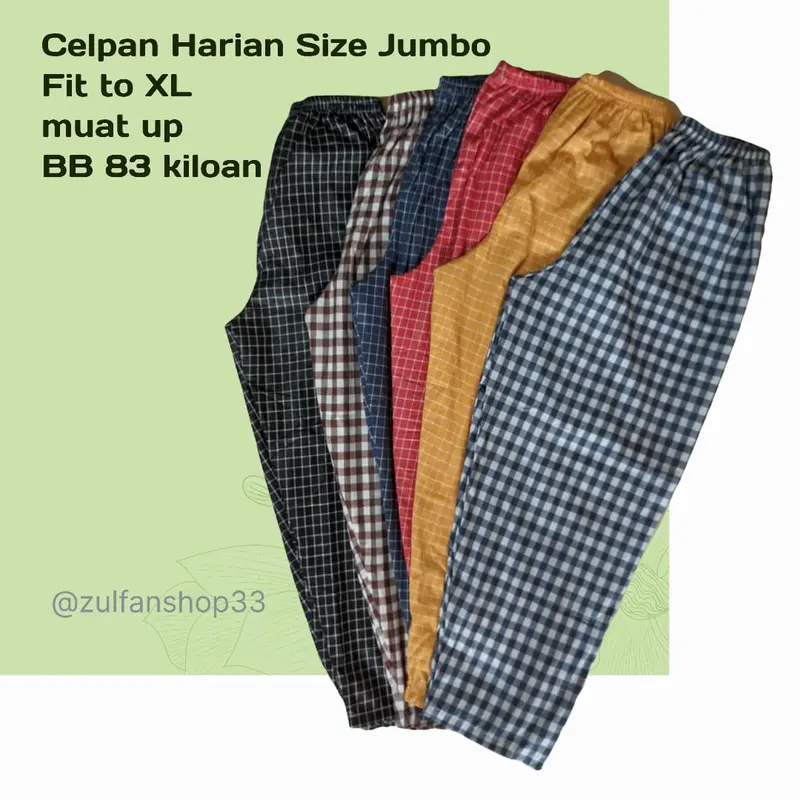 Celana Panjang Celpan Tidur Harian Pria Wanita Ukuran Jumbo fit XL 0