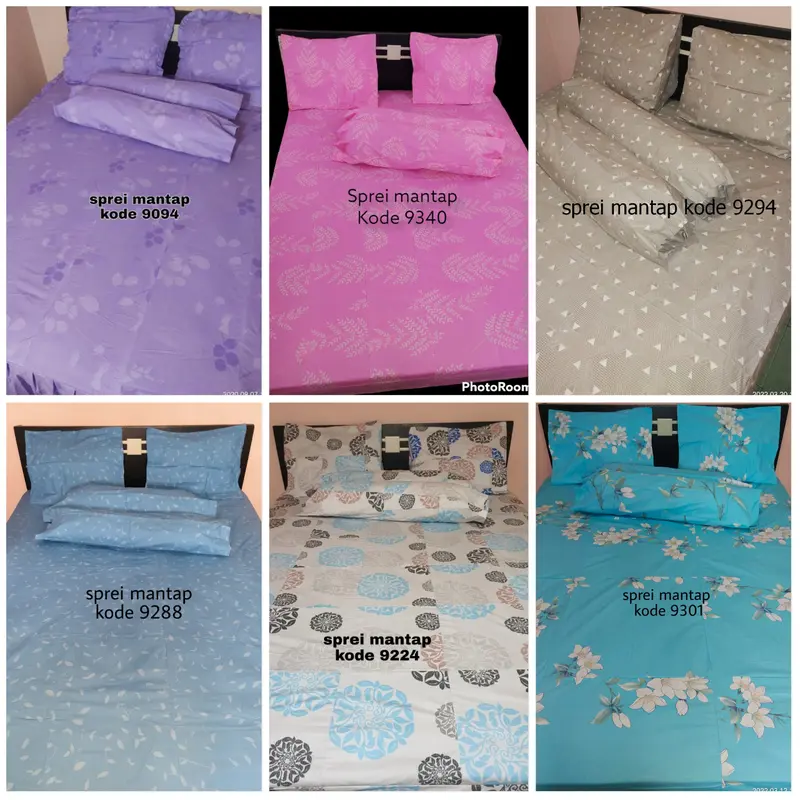 sprei perca My Love ukuran 90x200 kain kotakan 0