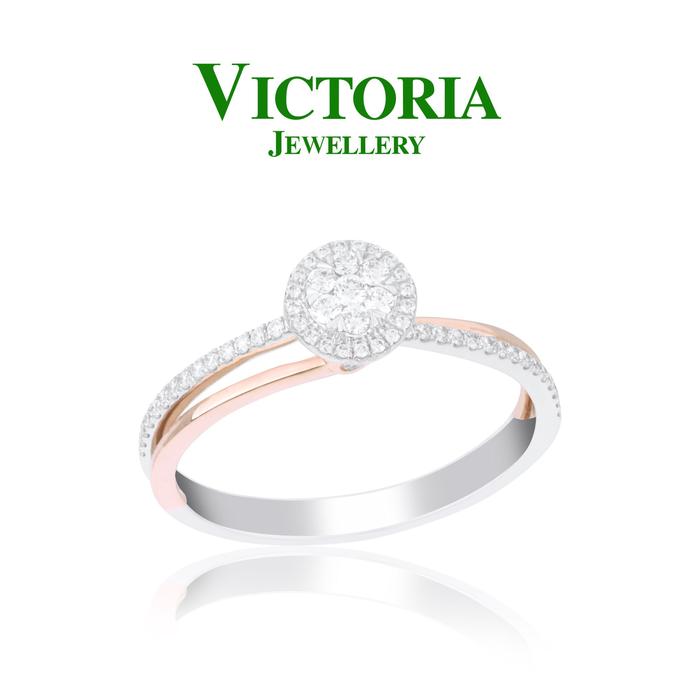 Gambar Cincin Berlian VLR759250 Victoria Jewellery dari Victoria Jewellery Online Kota Administrasi Jakarta Selatan Tokopedia