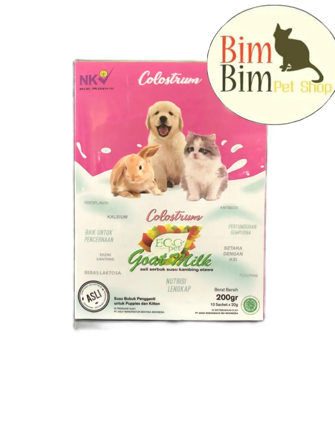 SUSU HEWAN KUCING ANJING ECO PET GOAT MILK COLOSTRUM BOX