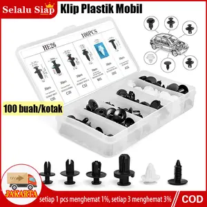 Baut Rivet/Universal Klip BumperBaut/Baut Rivet Mobil/100PCS/baut rivetserbaguna/Plastik Bemper Clip/Bumper RivetRetainer Aksesoris Carklip pengikat rivet universalbaut rivet mobil baut rivet mobil