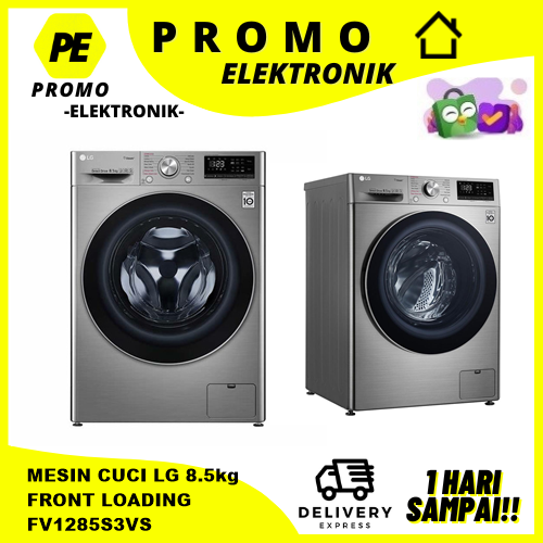Gambar LG Mesin Cuci Front Loading 8.5Kg FV1285S3VS | FV1285 | AI DD dari Kreasi Elektronik Kota Administrasi Jakarta Barat Tokopedia