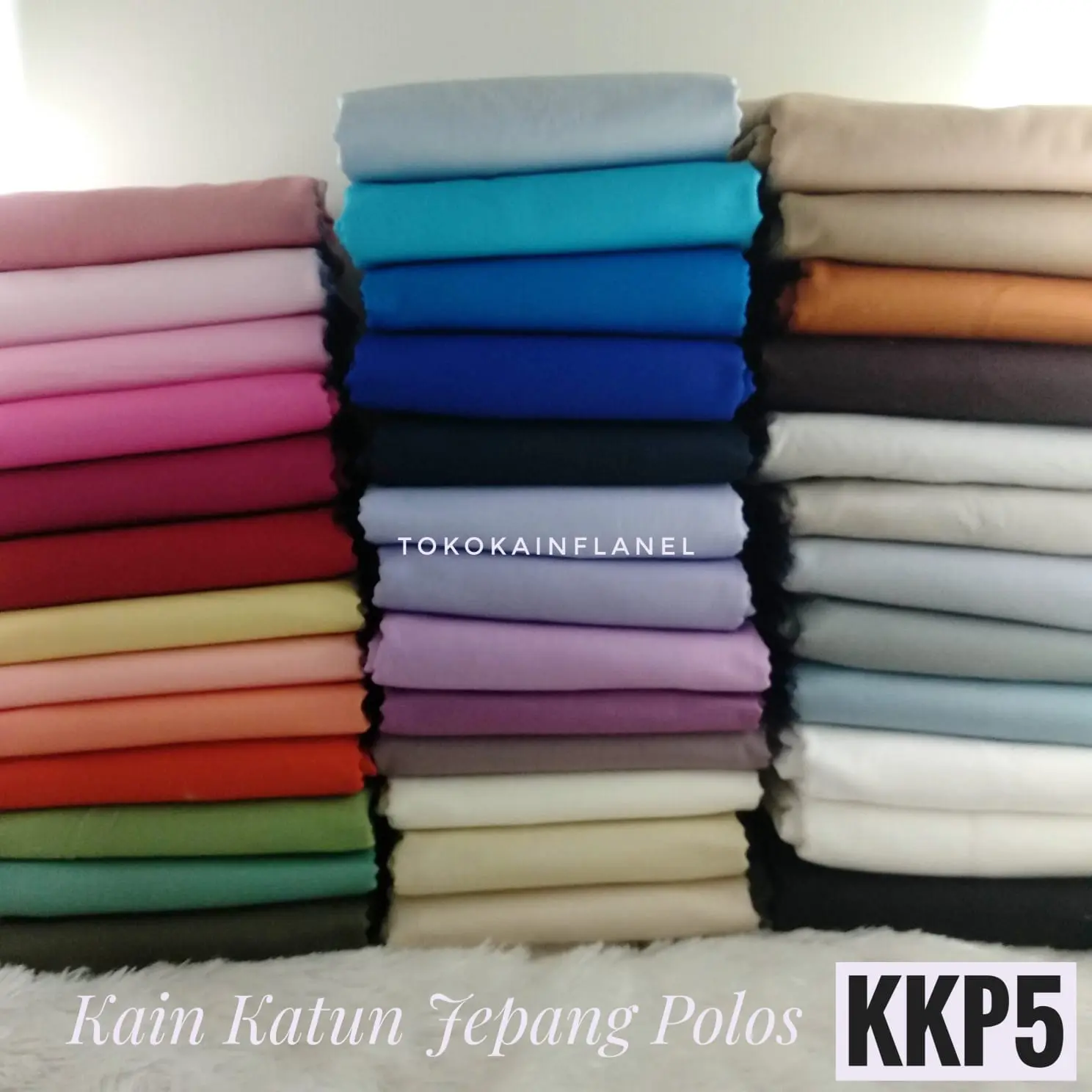 KKP5 Kain Katun Jepang Polos Bidang Besar panjang 50cm