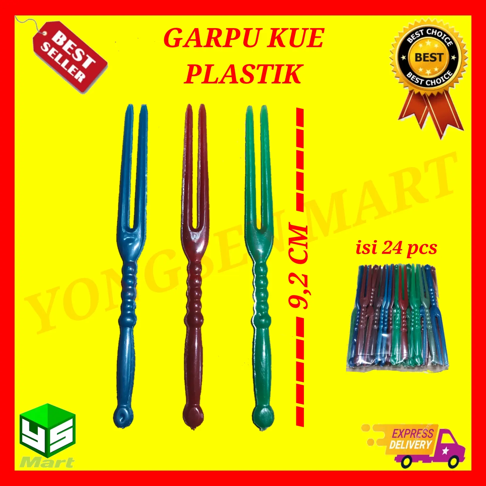 Garpu kue / garpu plastik / garpu warna / garpu buah / garpu pudding