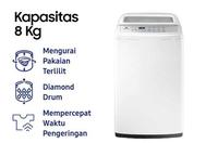 Gambar Samsung Mesin Cuci Top Loading, 8 Kg - WA80H4000SW dari Kreasi Elektronik Kota Administrasi Jakarta Barat 3 Tokopedia