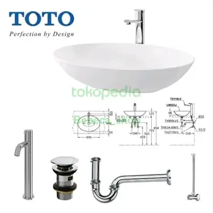 Wastafel TOTO LW 625 J W/F Comp Set Kran dingin TX123LESN