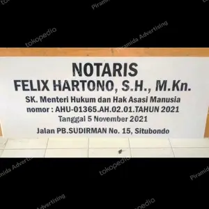Papan Notaris 150x60 cm