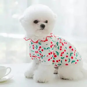 Baju Anjing Kucing Dress Cherry Premium