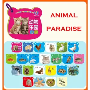Buku Kartu Flash Card Anak / Buku Belajar Kosakata English, Mandarin