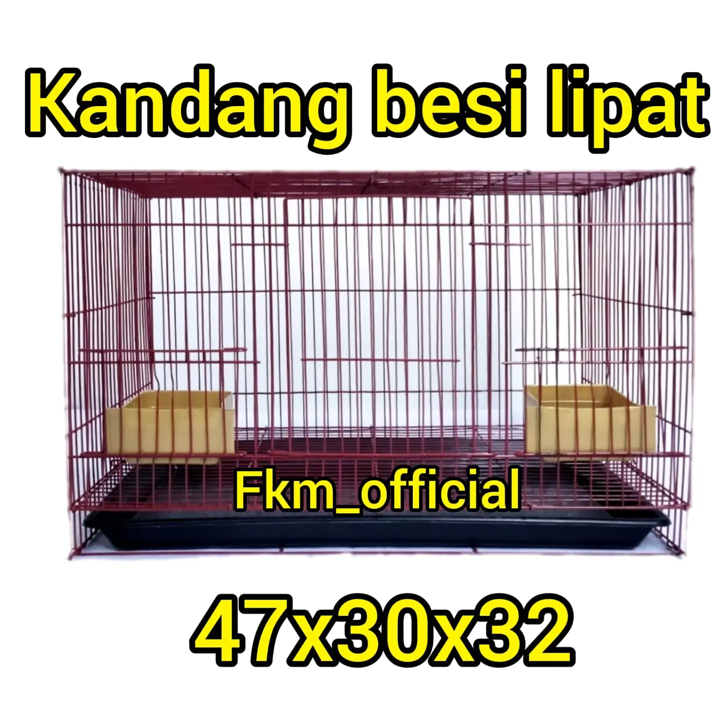 Kandang umbaran lipat buat kucing kelinci hamster 45x30x30