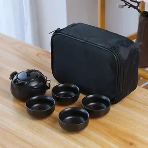 Set Teko Teh Kopi Teapot Maker Ceramic + 4 Gelas