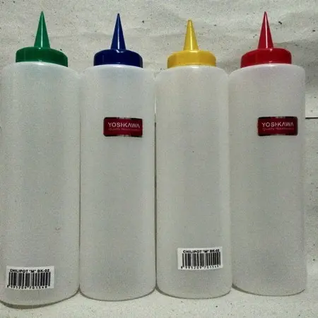 BOTOL SAUS / MAYONES / KECAP / CABE UJUNG RUNCING PLASTIK BESAR