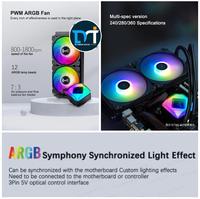 Gambar Jonsbo TW6 240 280 360 ARGB - AIO Liquid Water CPU Cooler Intel & AMD - Black Edition, 240mm dari Duta Mandiri Infokom Kota Administrasi Jakarta Pusat 5 Tokopedia