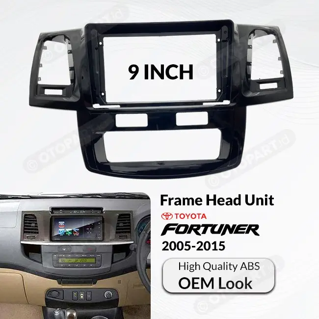 Frame Head Unit Android OEM Toyota Fortuner 2005-2015 9" inch