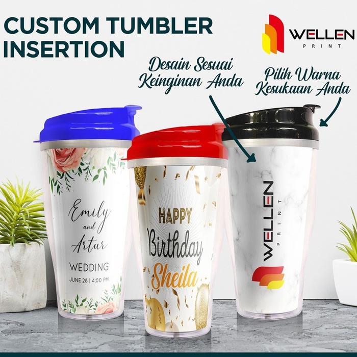 Gambar TUMBLER BOTOL MINUM CUSTOM INSERTPAPER SOUVENIR HADIAH MURAH LUCU UNIK - Biru dari WELLEN PRINT OFFICIAL Kota Administrasi Jakarta Selatan Tokopedia