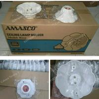Gambar fiting lampu plafon/rumah lampu tempel plafon model bunga dari cahaya terang2 Kota Tangerang 1 Tokopedia