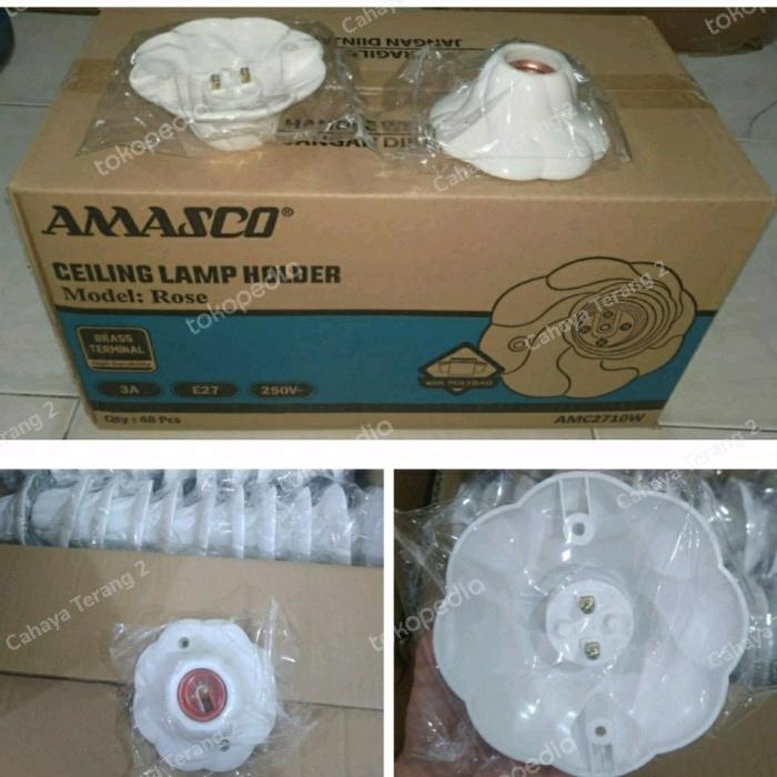 Gambar fiting lampu plafon/rumah lampu tempel plafon model bunga dari cahaya terang2 Kota Tangerang Tokopedia