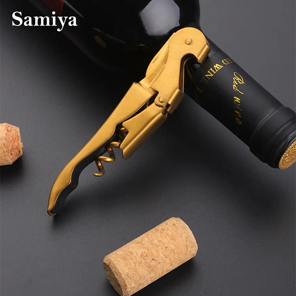 corkscrew wine bottle opener color / pembuka botol warna rosegold gold