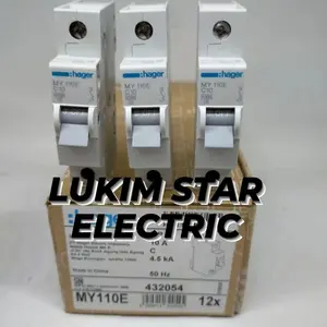 MCB HAGER 1P 6A/10A/16A/20A 1 Phase 1p 1phase mcb Hager SNI Original