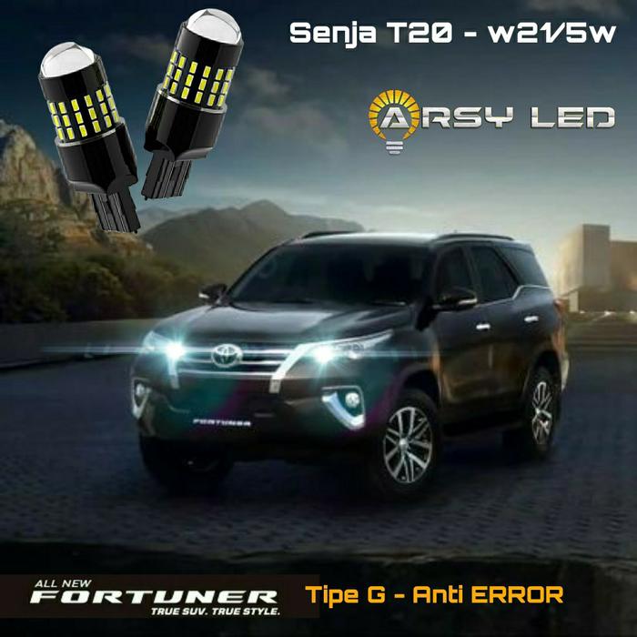 Gambar Lampu LED Senja Mobil Fortuner Tipe G - T20 W21/5W 54 Titik Lensa Car dari ARSYLED MALL Kota Administrasi Jakarta Selatan Tokopedia