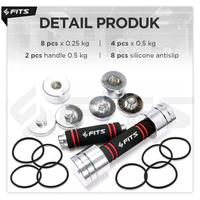Gambar SFIDN Adjustable Dumbbell 2.5 | 5 | 10 kg Dumbell Barbel Barbell FITS - sepasang 5kg, silver merah dari Sfidn Jakarta Selatan 3 Tokopedia