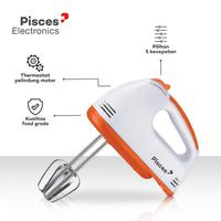 Gambar Pisces - Hand Mixer 150 Watt Dual Beater PHM707 dari ELEKTROPEDIA Kota Administrasi Jakarta Pusat 3 Tokopedia