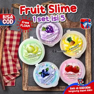 Set fruit slime isi 5 by kadokado.idn FREE FLOAM