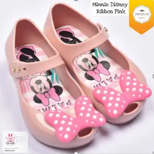 Sepatu Anak Perempuan Ribbon Pink Kado Kids Shoes Minnie Pink
