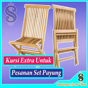 Kursi Extra Tambahan Produk Lipat Kayu Jati Serbaguna