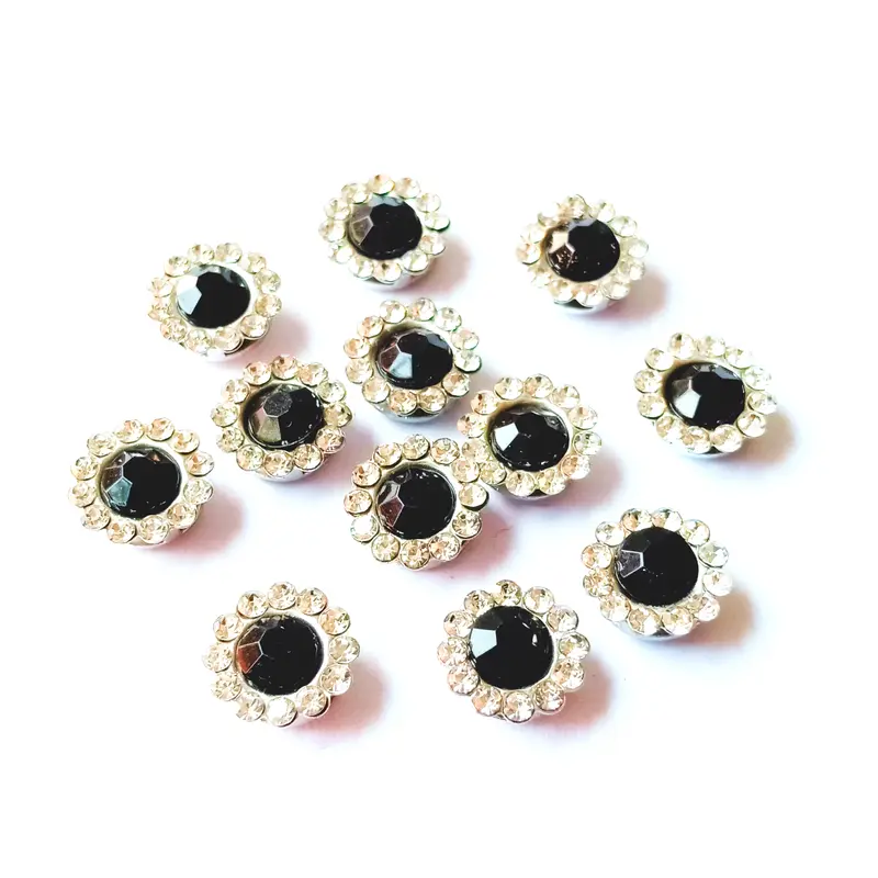 diamond permata cangkang bunga kristal jahit uk 10mm grade A per lusin Asli payet baju Kerajinan 3