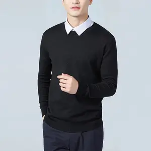 sweater rajut oblong premium Panjang Tebal Knitwear Pria Hitam Kerah