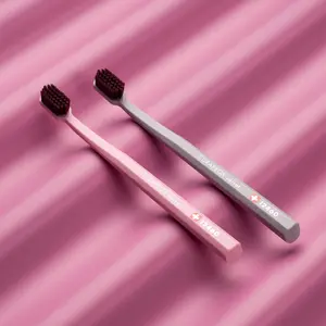 CURAPROX CS 12460 velvet Blister single-pack toothbrush Pink and Grey