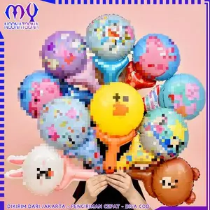 Balon Foil Tongkat Karakter Ballon Pentungan Tangan Motif Kartun
