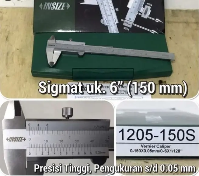 Insize 1205-150S Vernier Caliper 6" 150mm sigmat jangka sorong 1