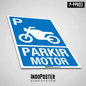 Safety Sign K3 PVC ISO Parkir Motor