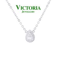 Gambar Liontin Berlian Pearshape + Kalung / Liontin Berlian Baugette dari Victoria Jewellery Online Kota Administrasi Jakarta Selatan 1 Tokopedia
